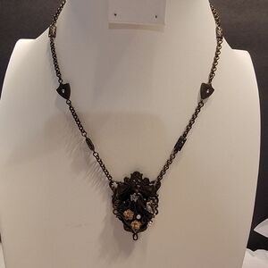 Sweet Romance Steam Punk Multi Media Necklace